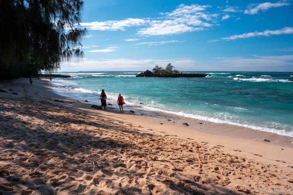 La plage et son petit îlot