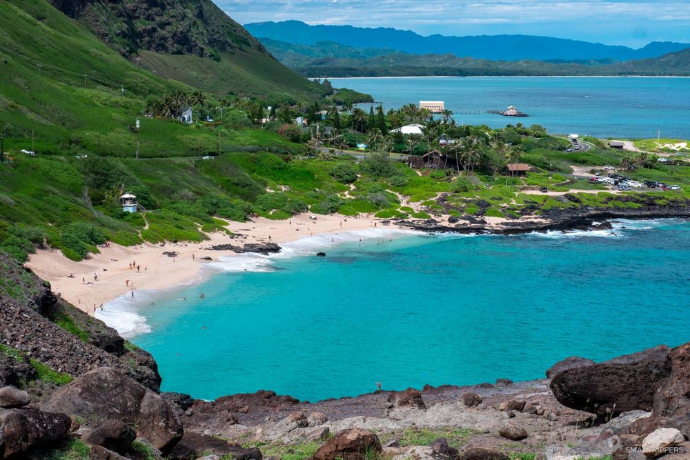 La plage photographiée depuis le Makapu'u Lookout