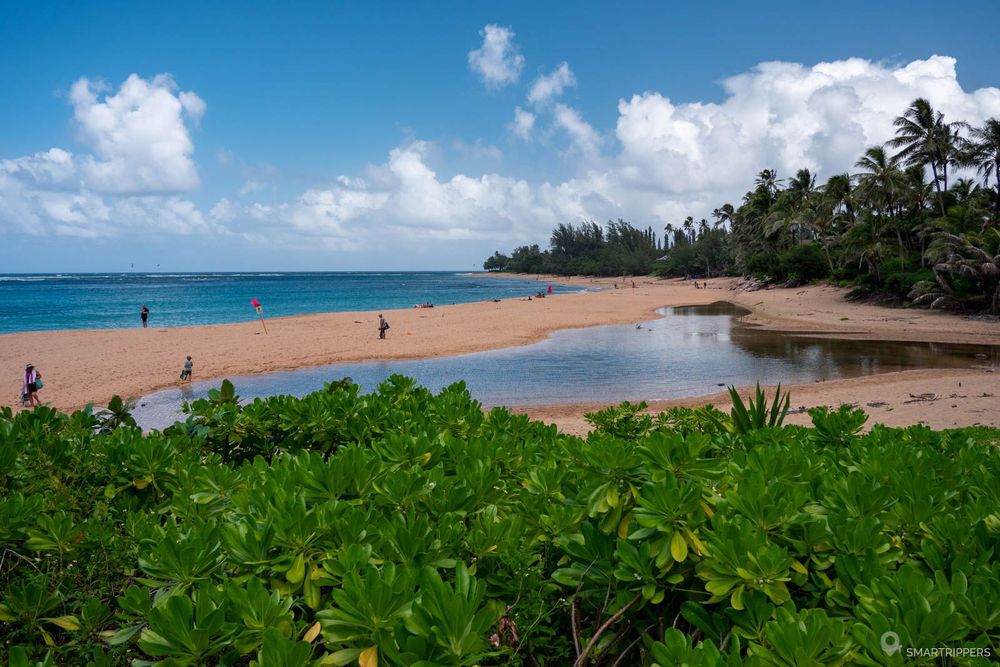 Ha'ena beach avec son nouvel étang