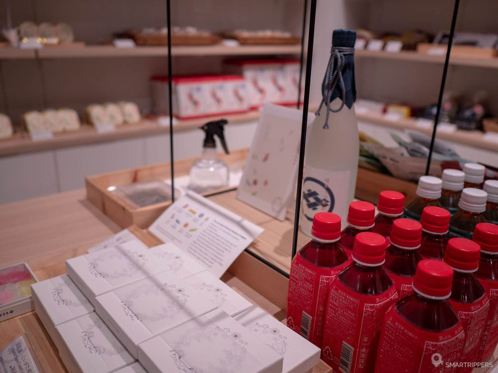 Inside the shop.