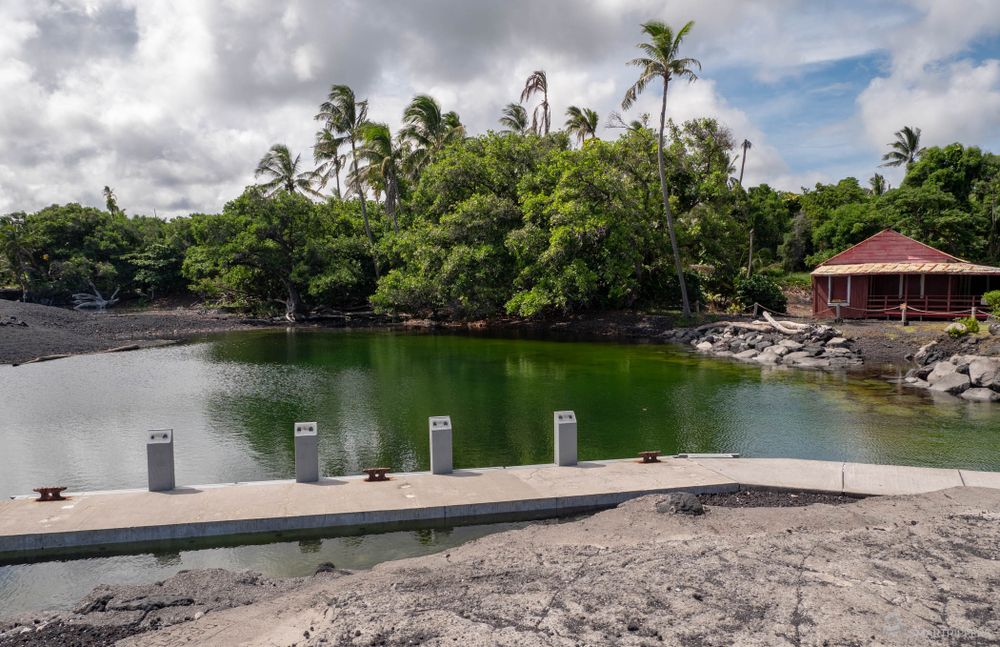 Le nouvel étang formé au Isaac Hale park.