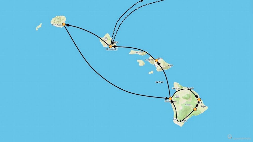 Notre itinéraire de 3 semaines à Hawaï.