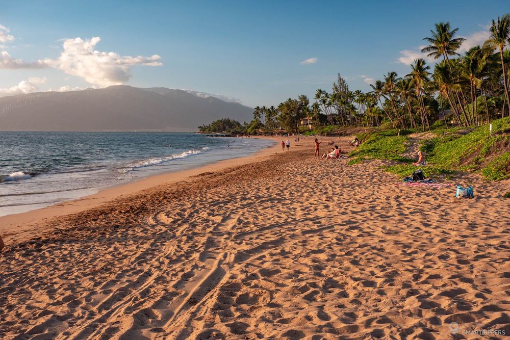 Kama'ole Beach Park au coucher du soleil
