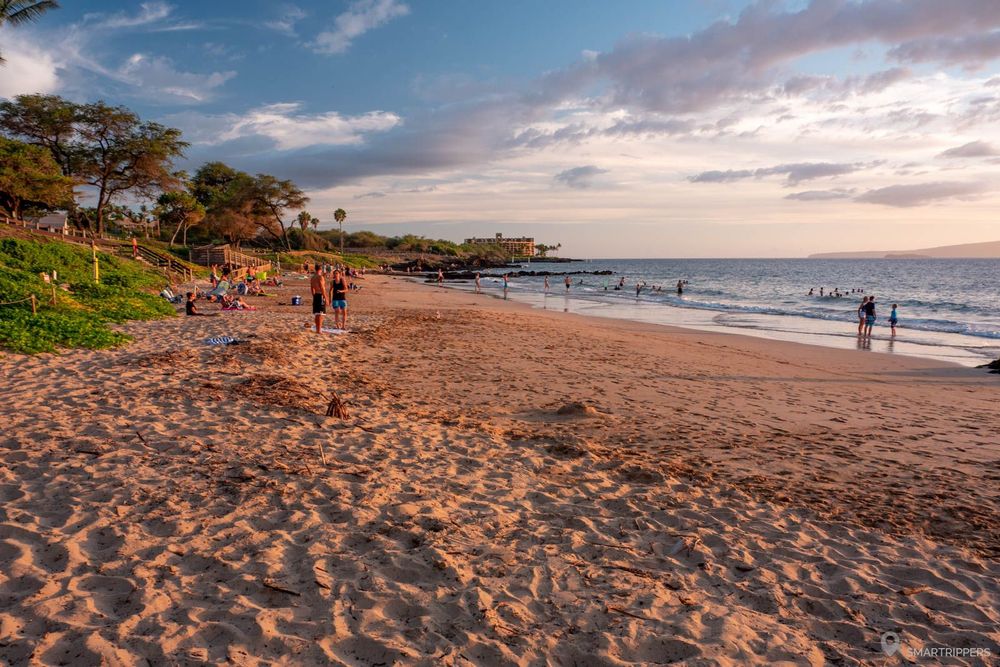 La plage côté sud.