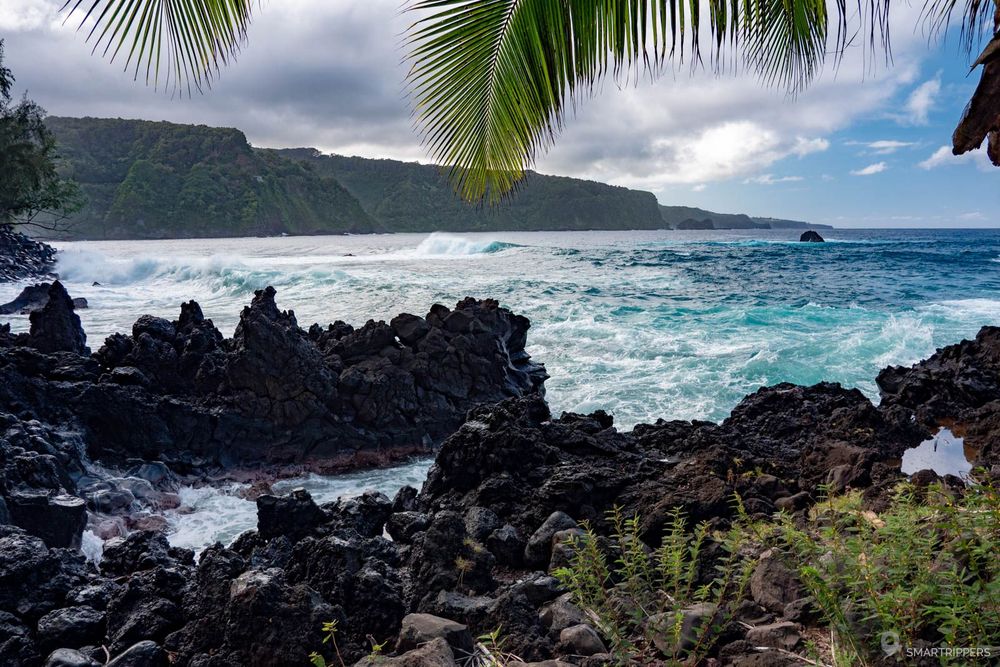 Vue depuis l'ouest de la péninsule de Ke'anae.