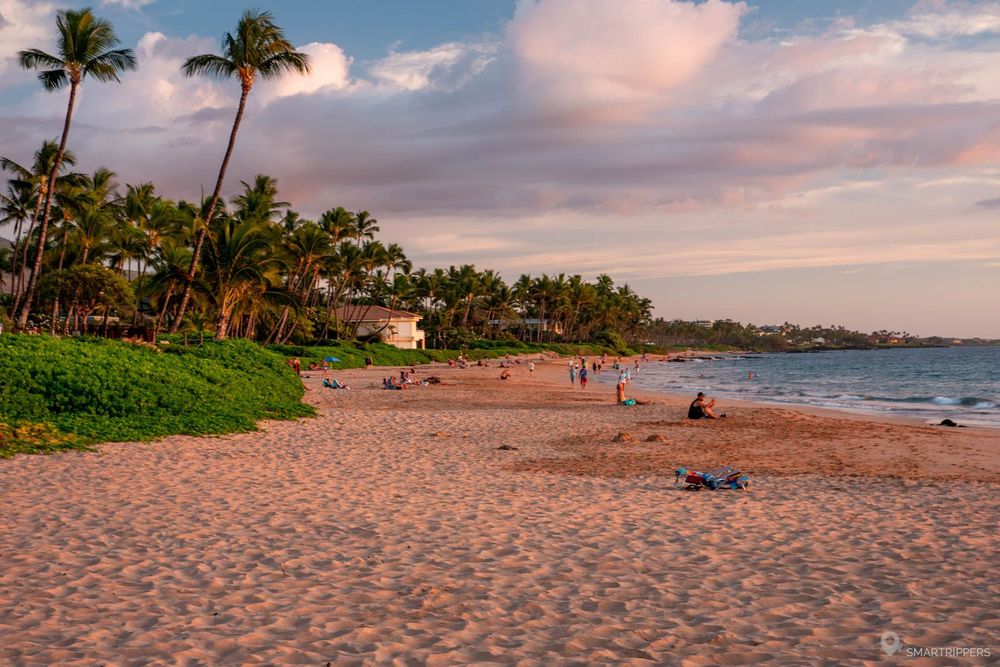 La plage côté sud en fin de journée.