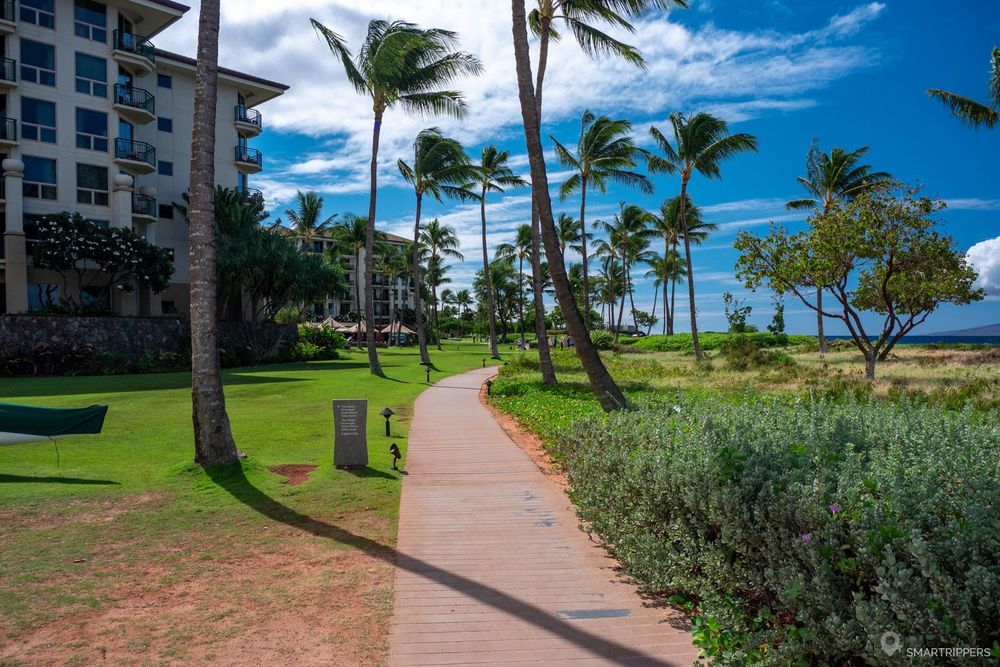 Le walkway près du sud de la plage.