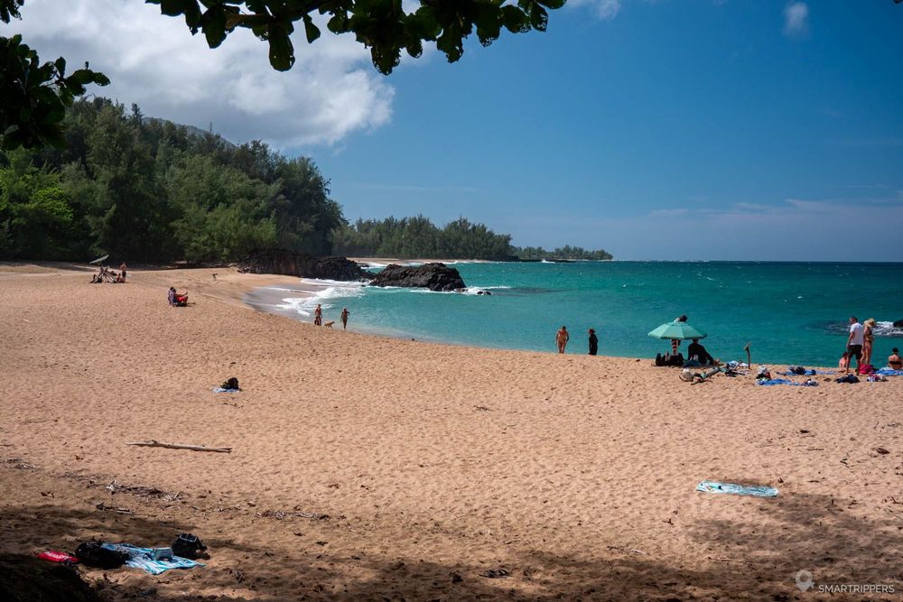Sur le sable de Lumahai beach