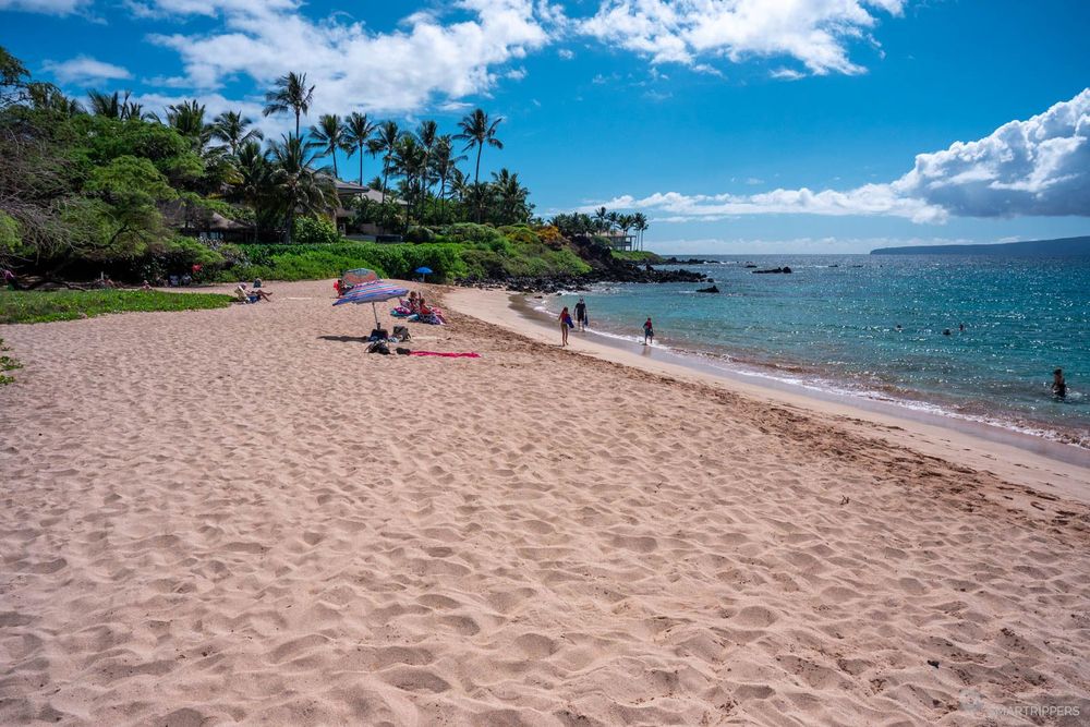 La plage côté sud.