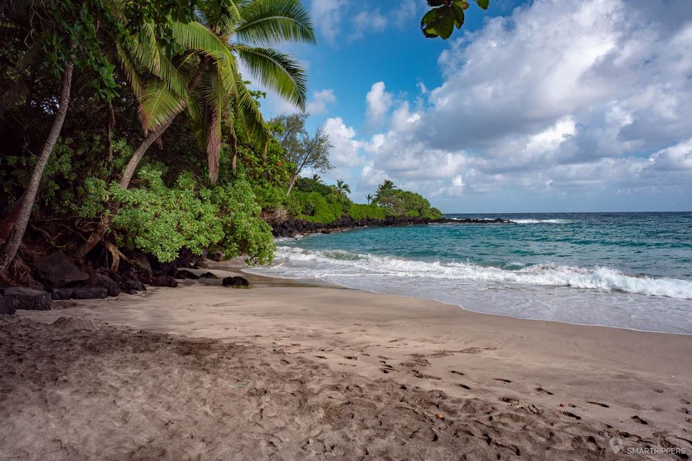 Hamoa beach, une petite plage au calme au sud de Hāna.