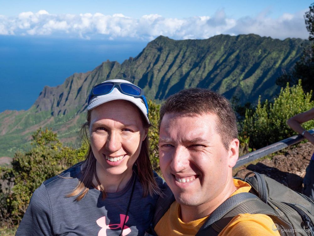 Panorama exceptionnel au Kalalau Lookout pour un selfie!