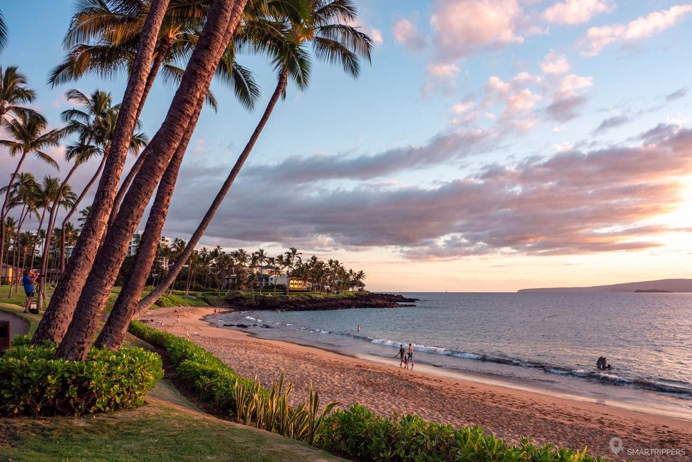 Ulua Beach Park photographiée depuis son extrémité sud.