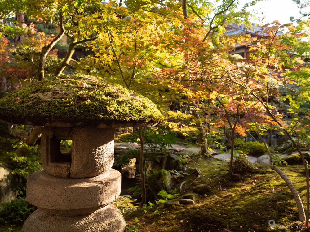 Small lantern in the garden.
