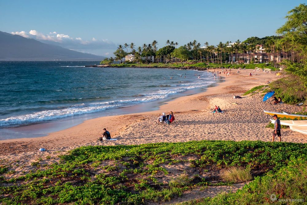 Wailea Beach en fin de journée.